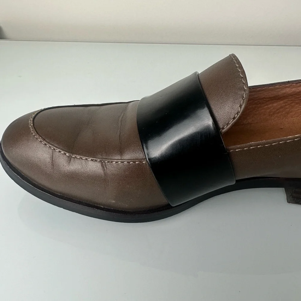 Madewell The Elin Loafer Two Toned Leather Size 6.5